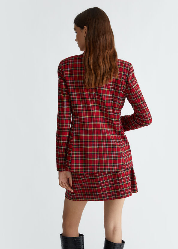 Liu Jo Blazer in tartan rosso Convenienza