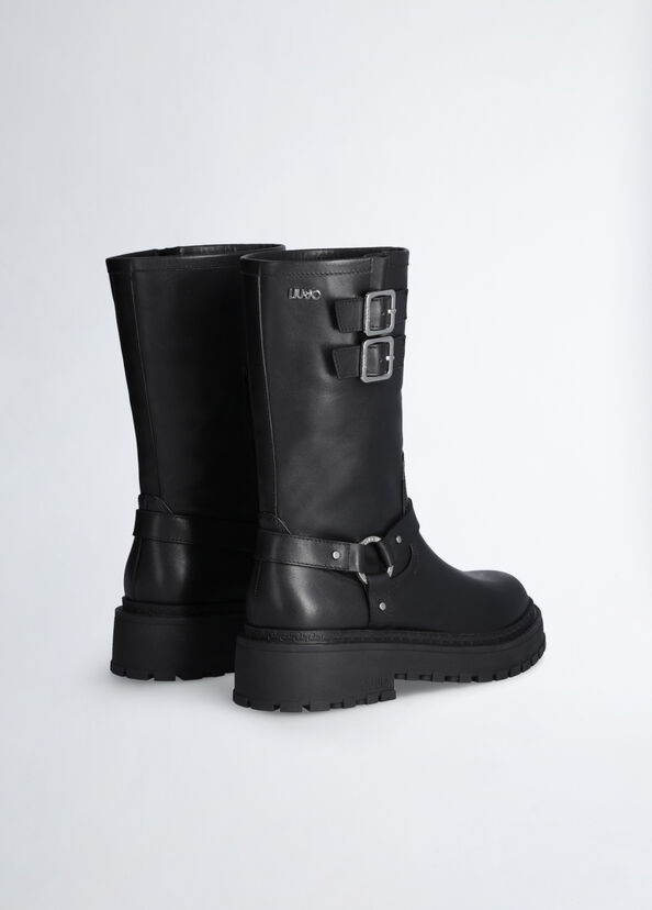 Liu Jo Biker boots in pelle Spedizione gratuita