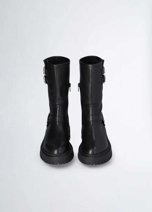 Liu Jo Biker boots in pelle Spedizione gratuita