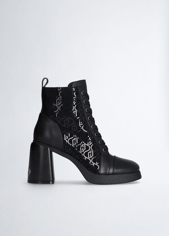 Liu Jo Stivaletti neri con micro paillettes Offerta natalizia