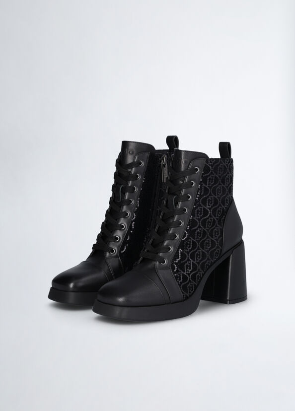 Liu Jo Stivaletti neri con micro paillettes Offerta natalizia