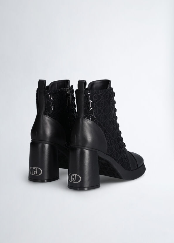 Liu Jo Stivaletti neri con micro paillettes Offerta natalizia