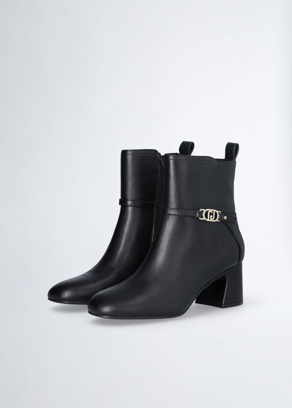 Liu Jo Stivaletti neri in pelle Offerta San Valentino