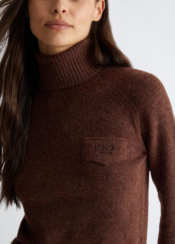 Liu Jo Dolcevita in misto lana con logo Super Saving Price