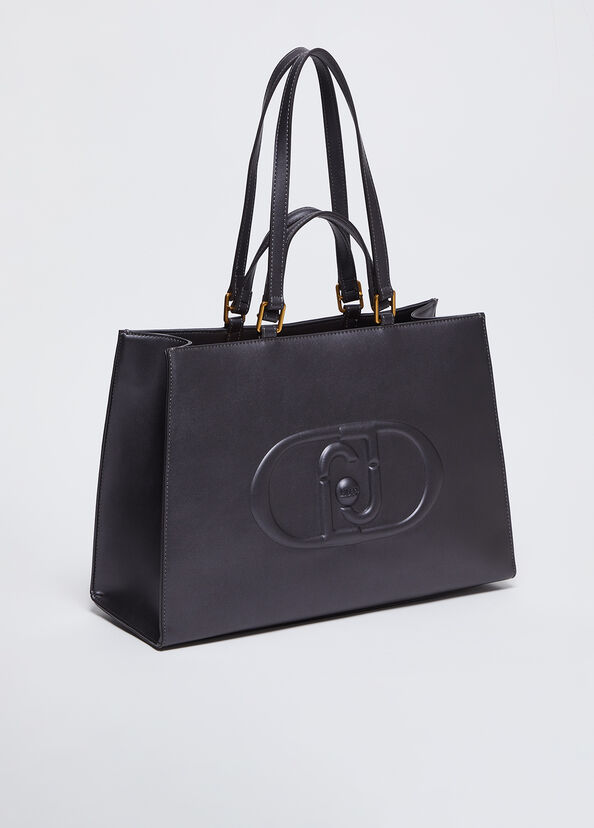 Liu Jo Shopping bag con logo monogram Offerta per la Festa della Mamma