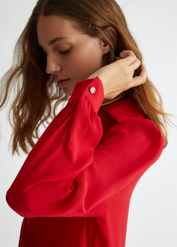 Liu Jo Abito corto plissé rosso Discount Store per i nuovi prodotti