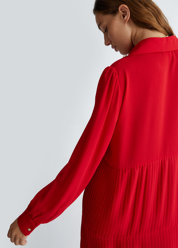 Liu Jo Abito corto plissé rosso Discount Store per i nuovi prodotti