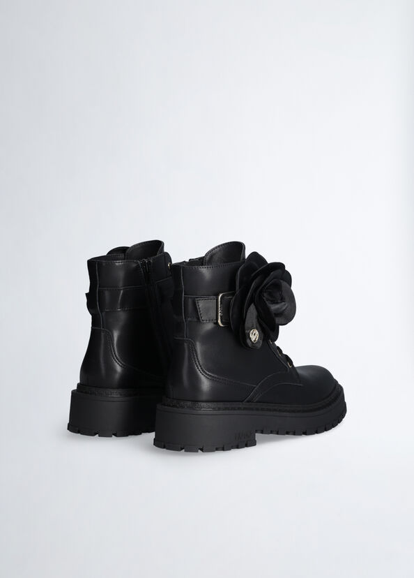 Liu Jo Anfibi in pelle con fiore Flash Sale