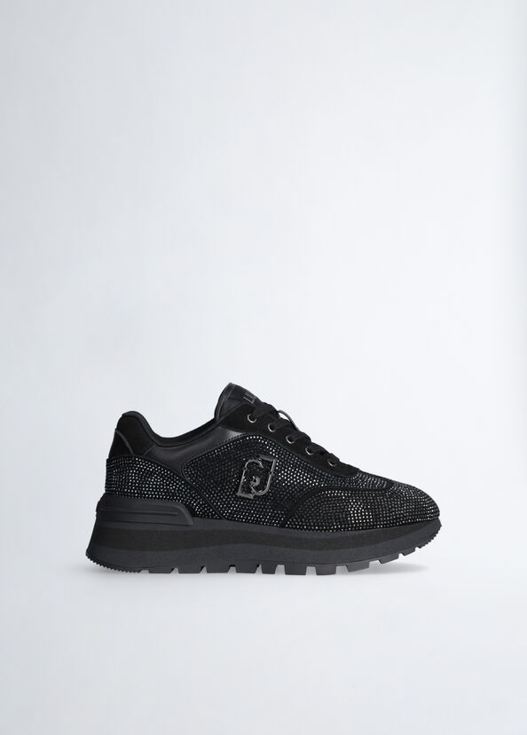 Liu Jo Sneakers nere full strass Shopping online