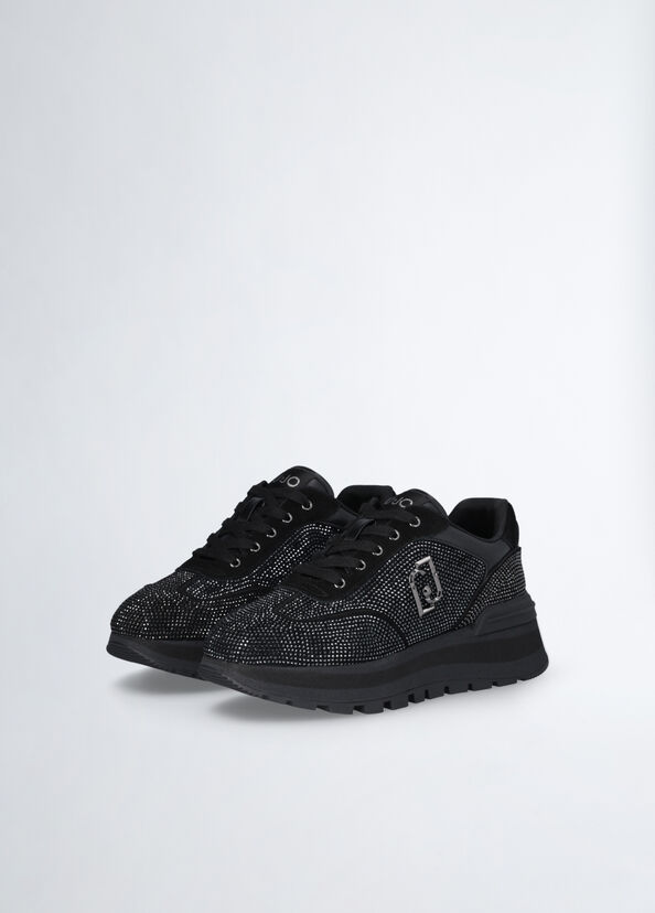 Liu Jo Sneakers nere full strass Shopping online