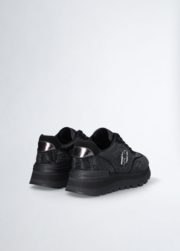Liu Jo Sneakers nere full strass Shopping online