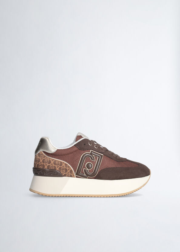 Liu Jo Sneakers monogram e brighty mesh Offerta per la Festa della Mamma