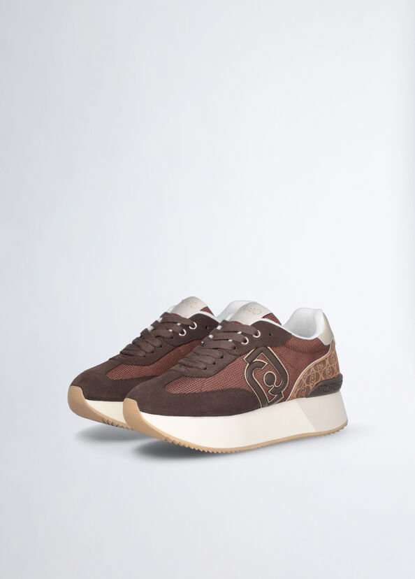 Liu Jo Sneakers monogram e brighty mesh Offerta per la Festa della Mamma