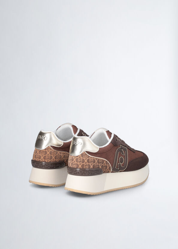 Liu Jo Sneakers monogram e brighty mesh Offerta per la Festa della Mamma