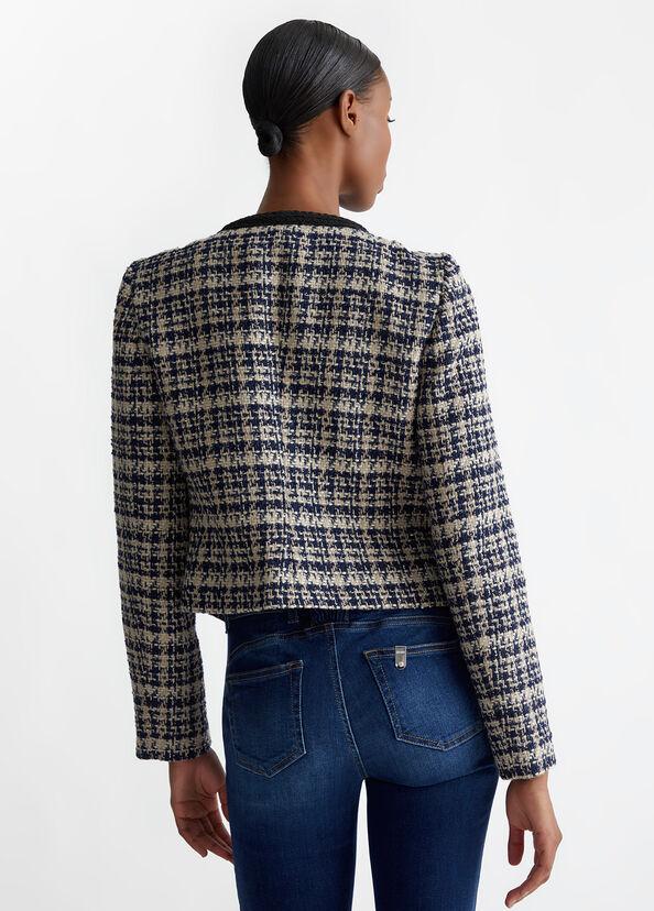 Liu Jo Giacca bouclé check Latest fashion