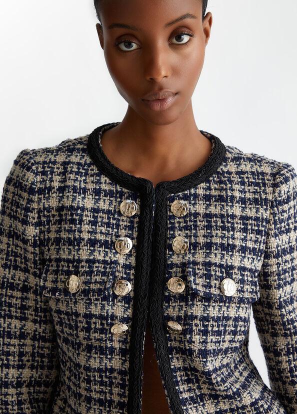 Liu Jo Giacca bouclé check Latest fashion
