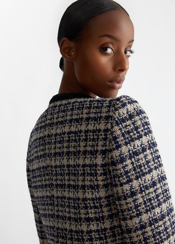 Liu Jo Giacca bouclé check Latest fashion