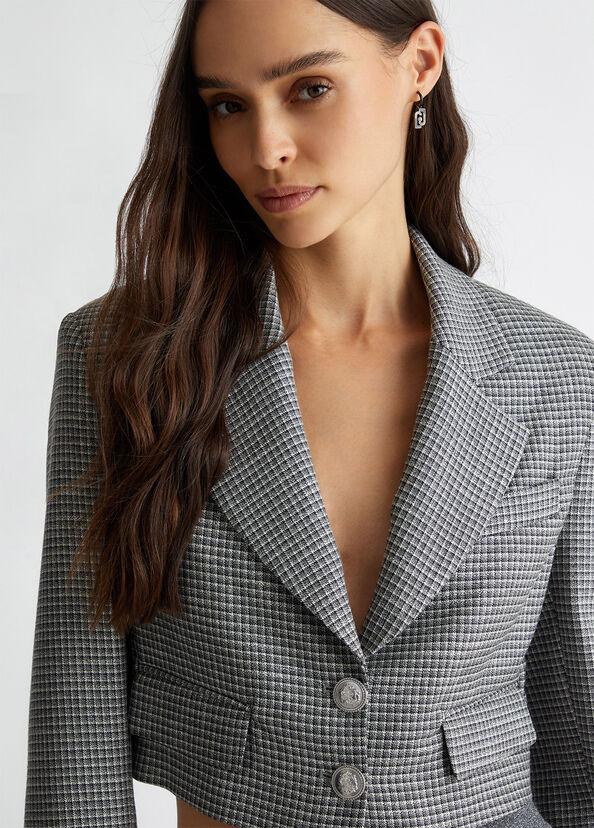Liu Jo Blazer cropped check Offerte stagionali