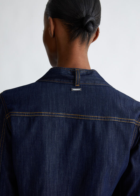 Liu Jo Camicia in denim con fiocco Promozione temporanea