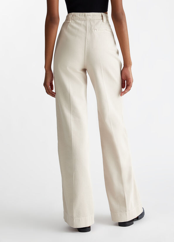 Liu Jo Pantaloni straight in cotone Enormi sconti