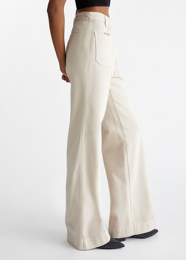 Liu Jo Pantaloni straight in cotone Enormi sconti