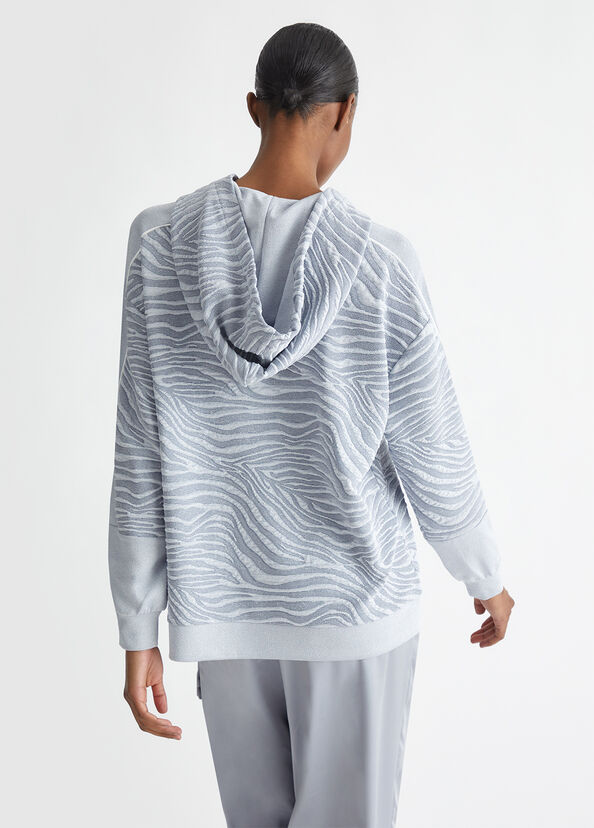 Liu Jo Felpa jacquard con cappuccio Consegna Veloce