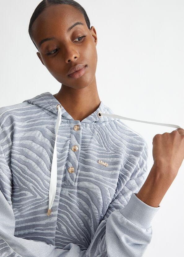 Liu Jo Felpa jacquard con cappuccio Consegna Veloce