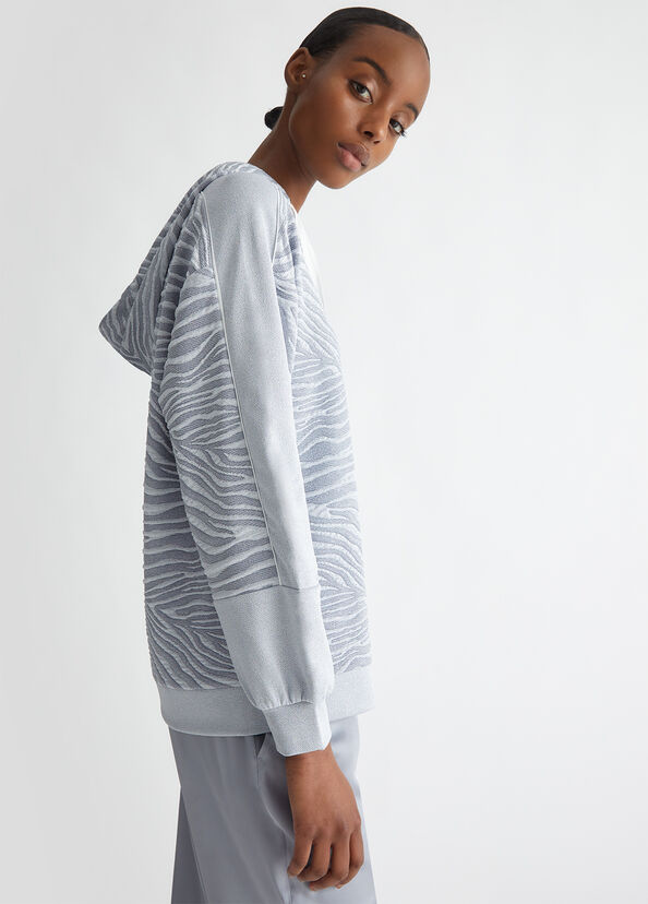 Liu Jo Felpa jacquard con cappuccio Consegna Veloce