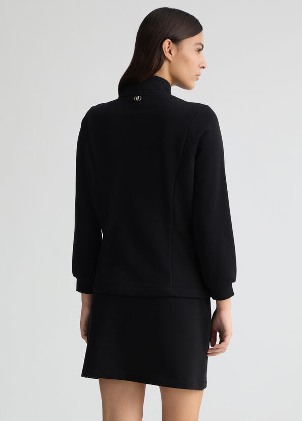 Liu Jo Felpa con zip e strass Saldi