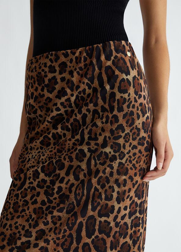 Liu Jo Gonna midi in tulle animalier Saldi Di Fabbrica
