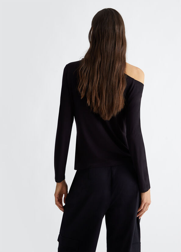 Liu Jo T-shirt con logo e strass Super Saving Price