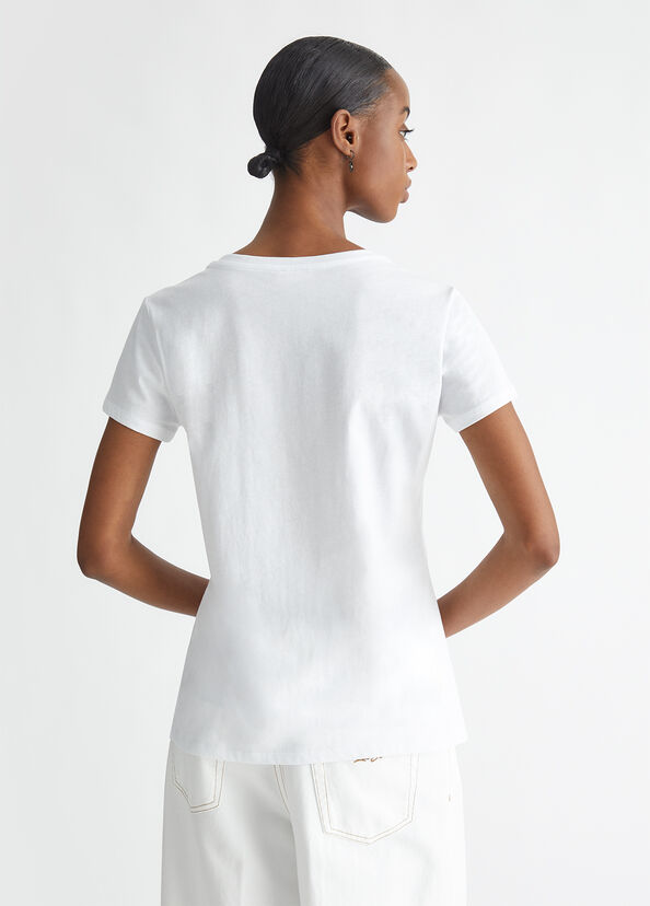 Liu Jo T-shirt con logo e strass Rilascio limitato