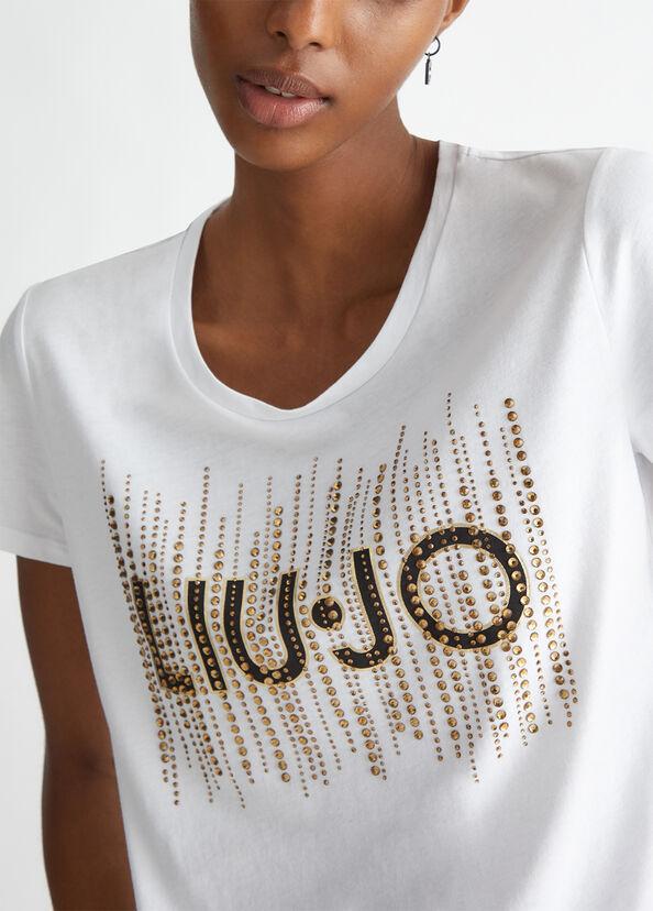 Liu Jo T-shirt con logo e strass Rilascio limitato