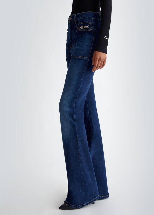 Liu Jo Jeans flare in cotone stretch Sostegno trimestrale
