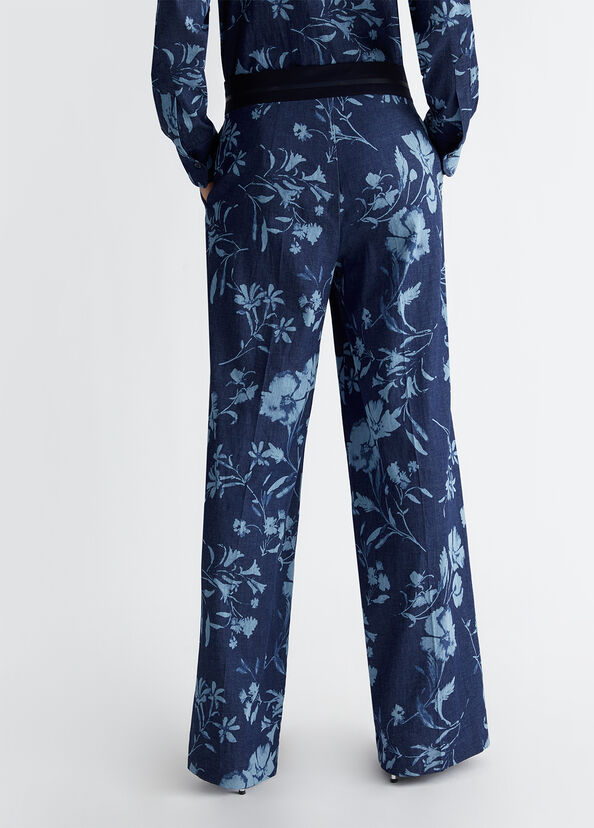Liu Jo Jeans a palazzo con stampa floreale In vendita