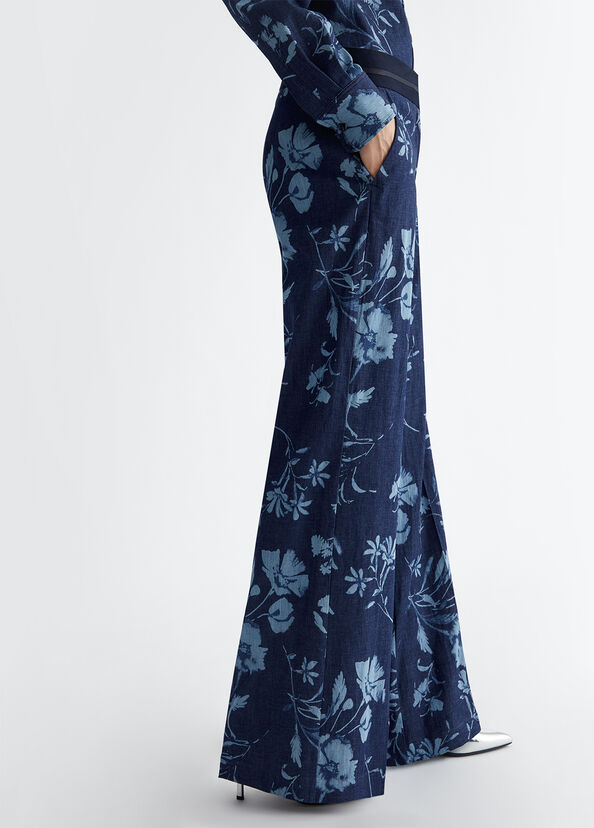 Liu Jo Jeans a palazzo con stampa floreale In vendita
