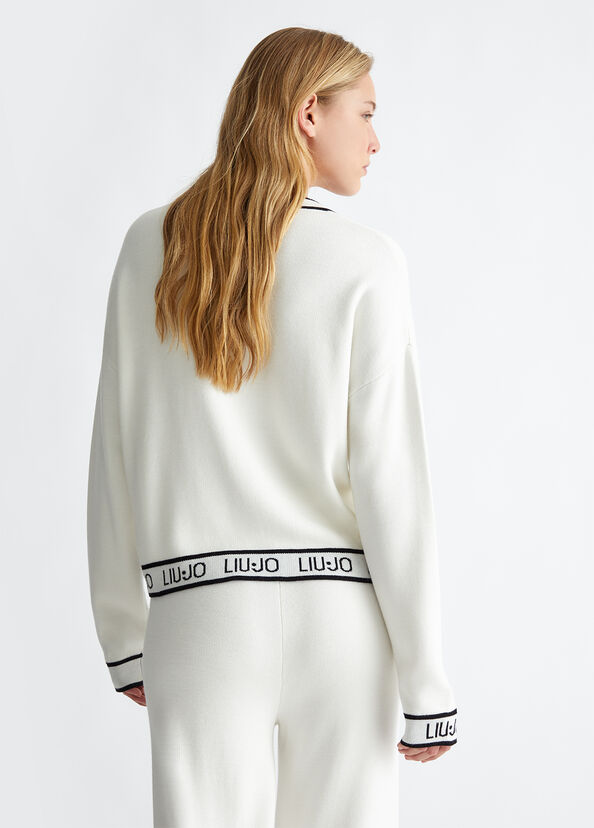 Liu Jo Maglia in misto seta con logo 2025