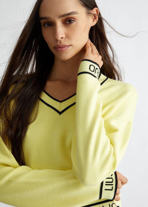 Liu Jo Maglia in misto seta con logo Qualità