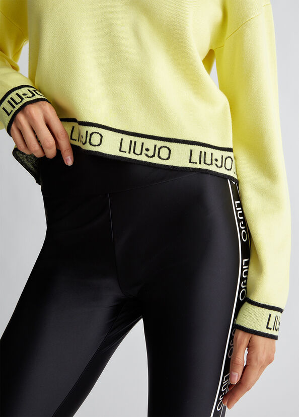 Liu Jo Maglia in misto seta con logo Qualità