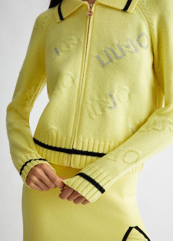 Liu Jo Cardigan in misto lana con logo Vendita