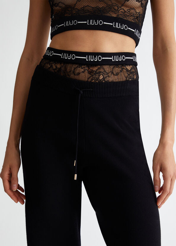 Liu Jo Pantaloni in maglia con pizzo Pezzi Unici