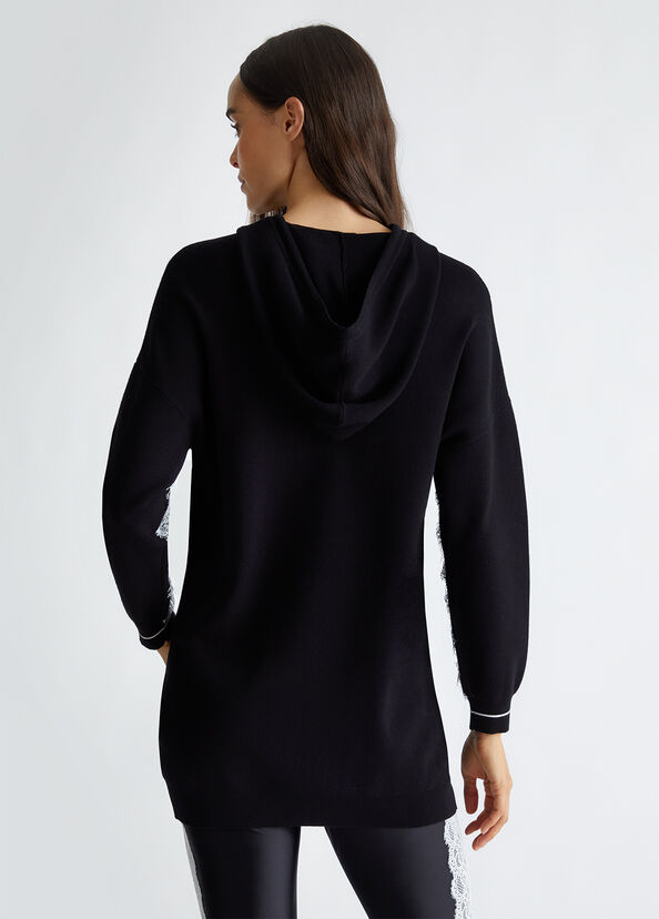 Liu Jo Maglia con cappuccio e logo Soddisfazione Garantita