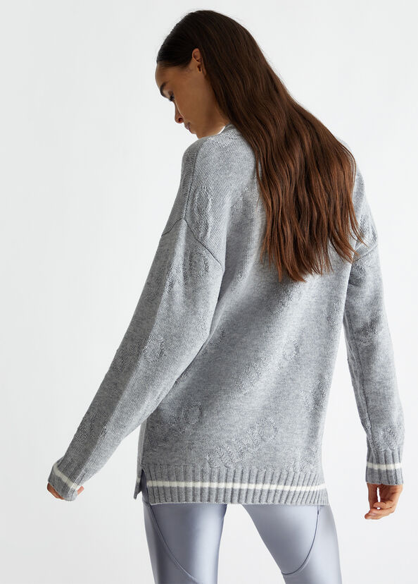 Liu Jo Maglia in misto lana con logo Shopping Online