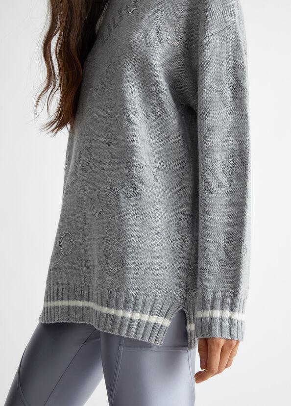 Liu Jo Maglia in misto lana con logo Shopping Online
