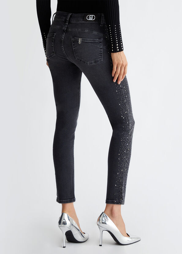 Liu Jo Jeans skinny bottom up con strass Offerte