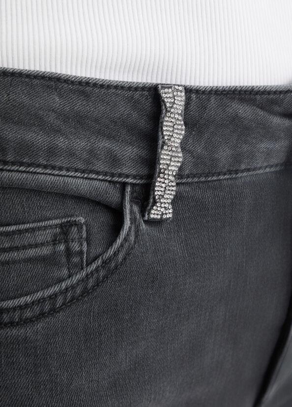 Liu Jo Jeans skinny grigio con strass Grande vendita