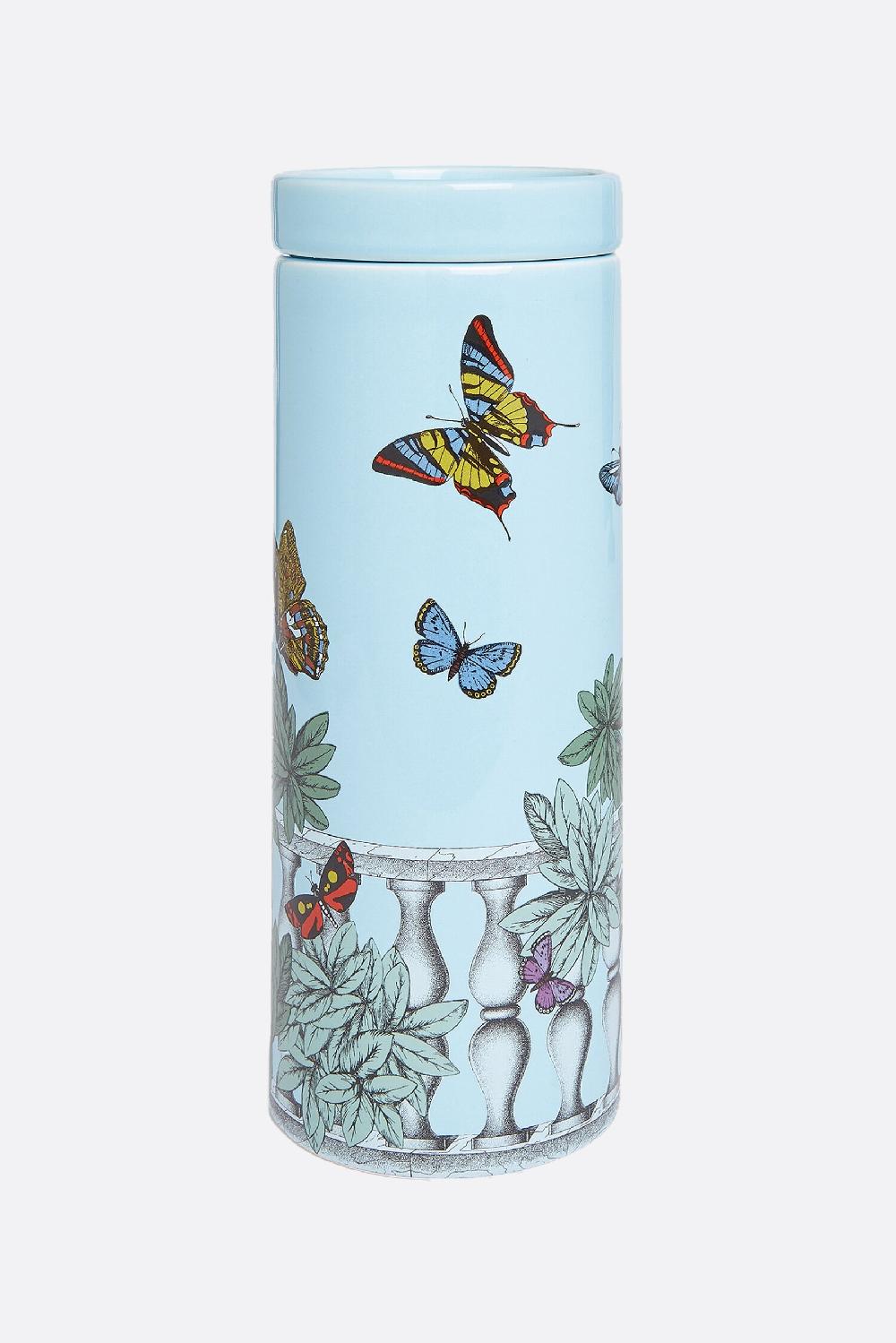 FORNASETTI set tre candele profumate Nel Mentre con Decoro Farfalle e Balaustra Promozione Limitata
