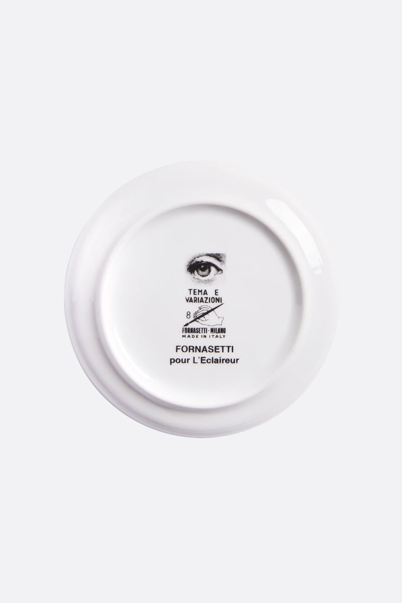 FORNASETTI sottobicchiere Tema e Variazioni N° 8 in porcellana Presa