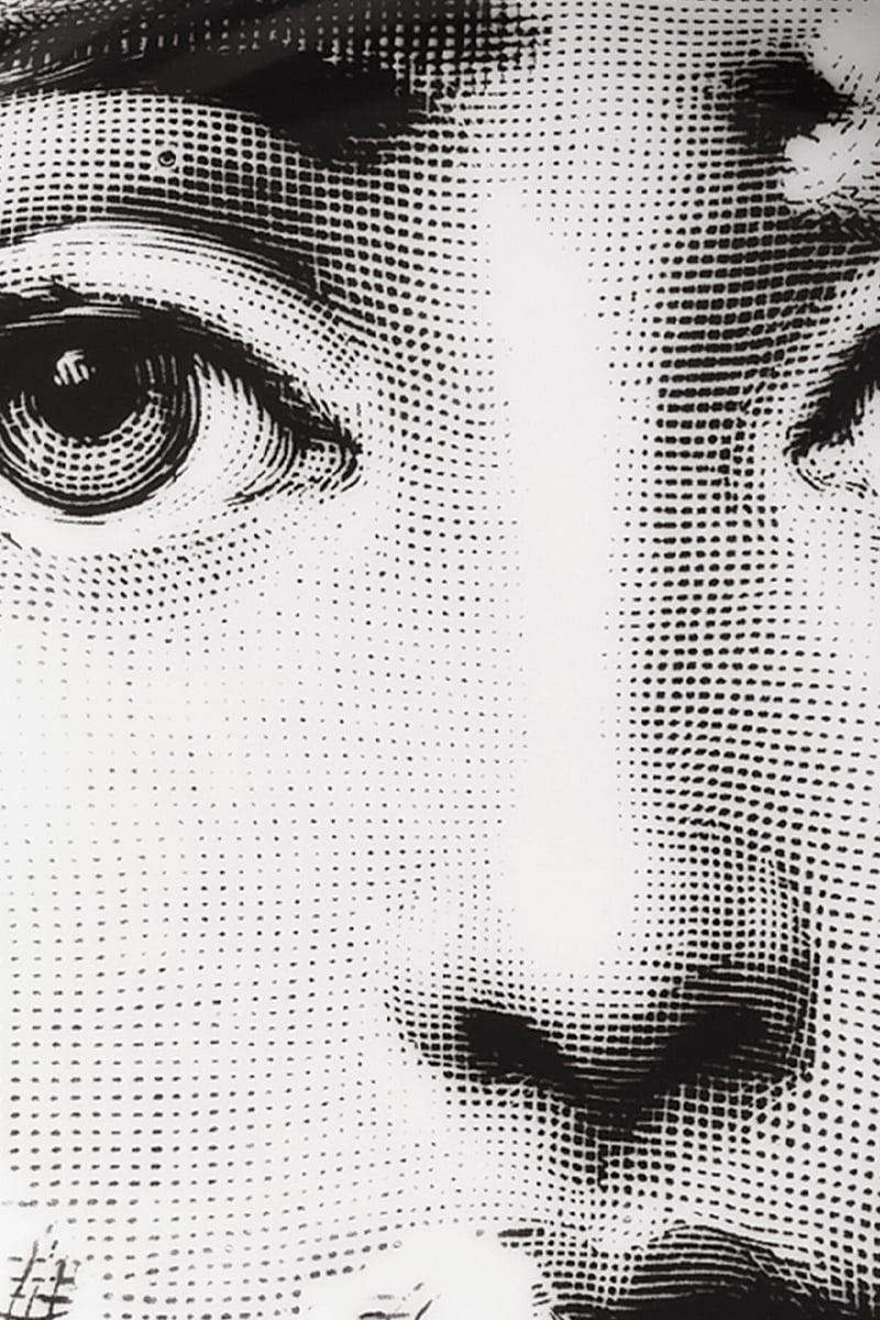 FORNASETTI posacenere rotondo Tema e Variazioni N° 139 in porcellana Outlet