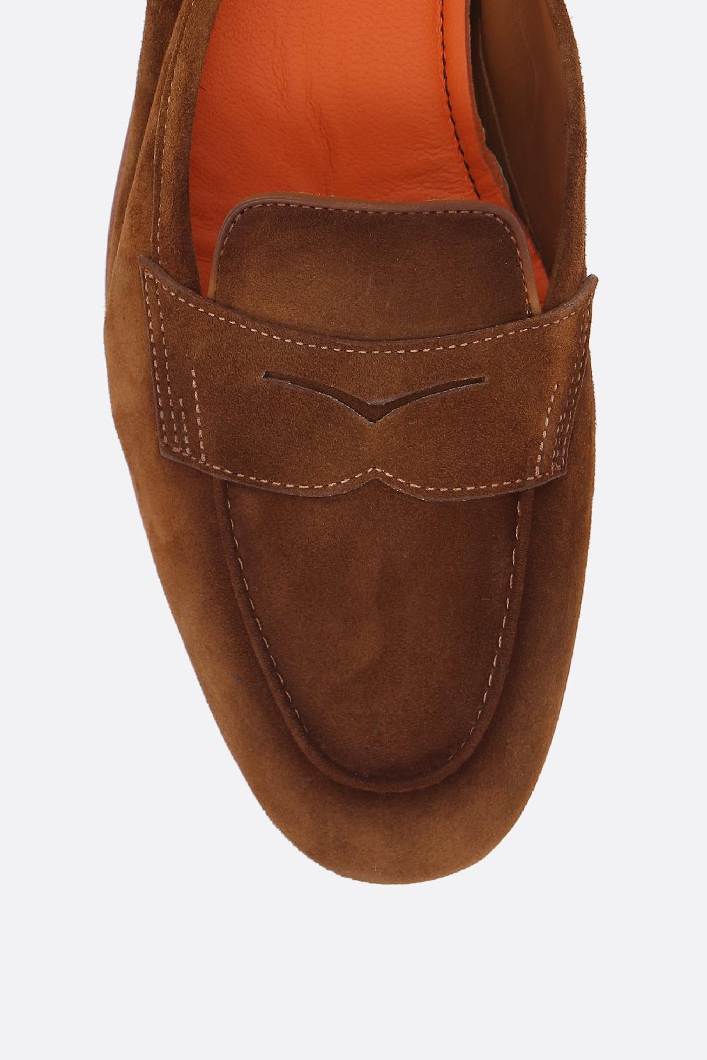 SANTONI mocassino penny Carla in suede Offerta esclusiva
